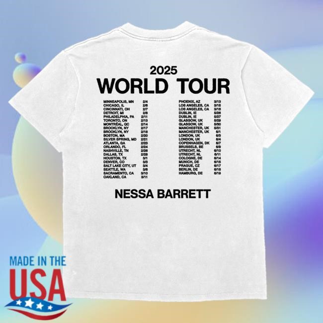 Official Nessa Barrett Merch Store Aftercare 2025 Dateback Hot Shirt