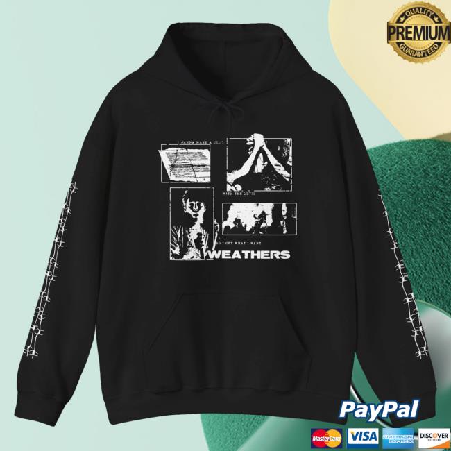 Official Sumerian Records Merch Store Weathers Where Do I Sign Popover Hoodie in black