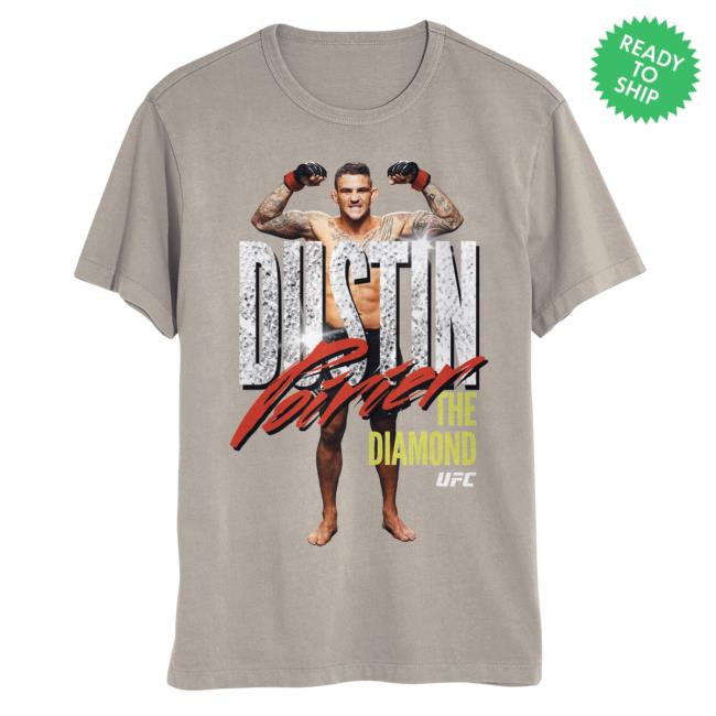 Dustin Poirier Merch Men's Tan Dustin ''The Diamond'' Poirier T Shirt