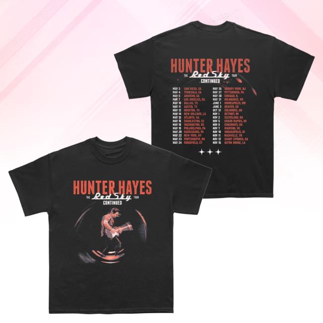 Official Hunter Hayes Store Hunterhayes Red Sky Continued Tour T-Shirt