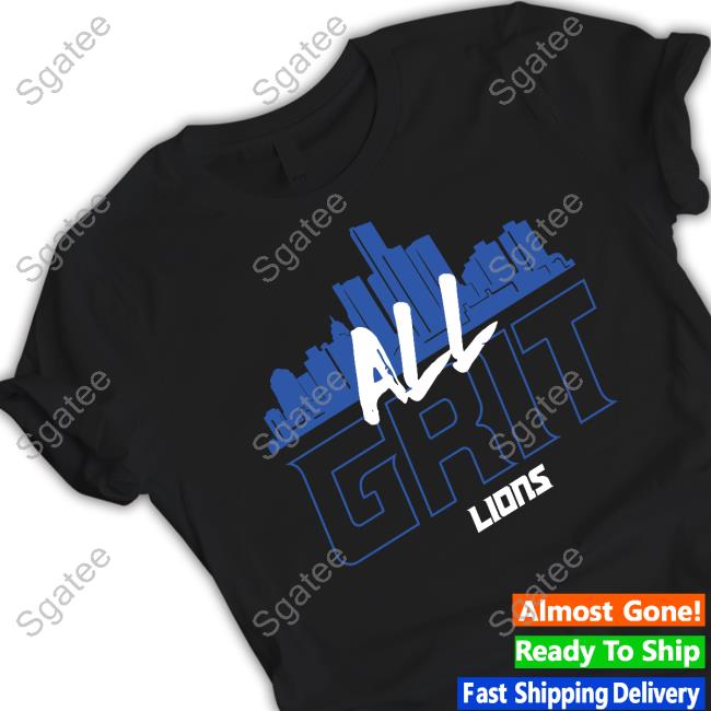John Harbaugh All Grit Lions Tee Shirt