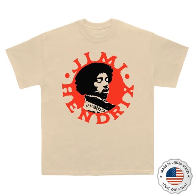 Jimi Hendrix Red Circle Sand Shirts