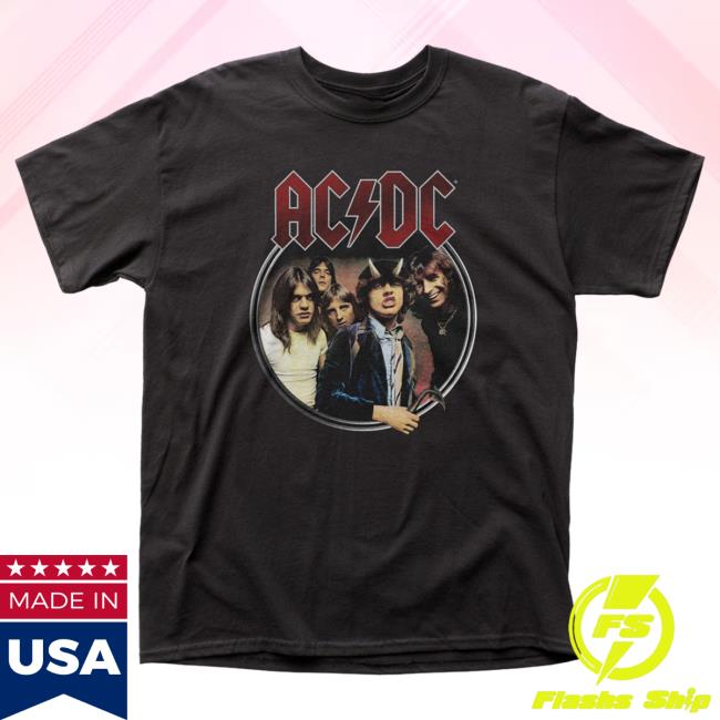 Official Ac Dc Merch Store Ac/Dc Framed Color T-Shirt Ac Dc Shop Acdc Clothing