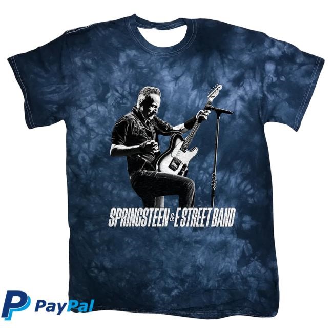 Official Bruce Springsteen Merch Store Springsteen & The E-Street Band 2024 World Tour Stage Guitar Shirt New
