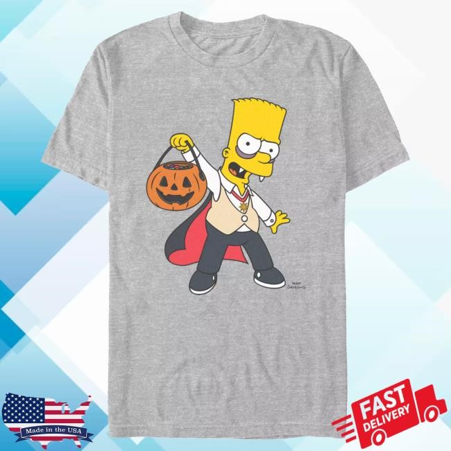 Official Disney Merch Store Bart Simpson as Dracula Halloween Tees for Adults – The Simpsons