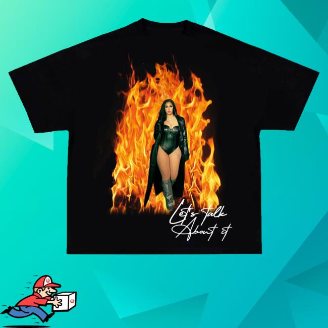 Queen Naija Store Queen Naija Let's Talk About It Flame Shirt 2023