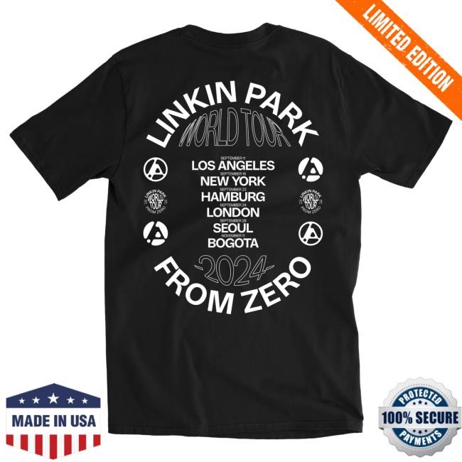 Official Linkin Park Merch Store Linkin Park Official From Zero 2024 Black Tour Tees Linkin Park Apparel Clothing Shop LinkinPark