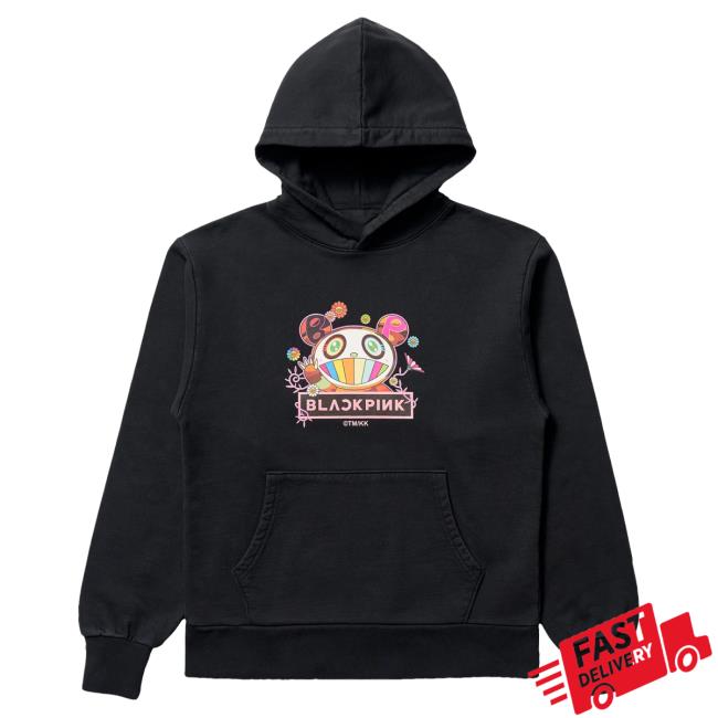 Official Takashi Murakami X Blackpink Flower Garden Shirts (Vintage Black)