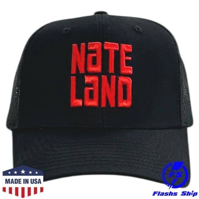 Official Nate Bargatze Merch Black Ballcap w/ Red Logo Hat