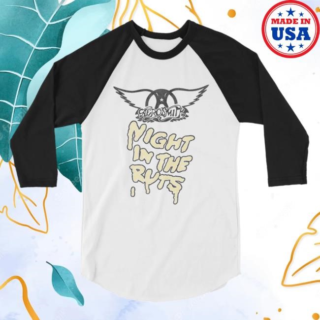Official Aerosmith Shop Right In The… Raglan Long Sleeve Tees