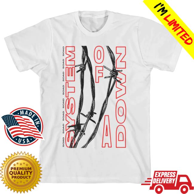 Official System Of A Down Store Barbed Wire T-Shirt