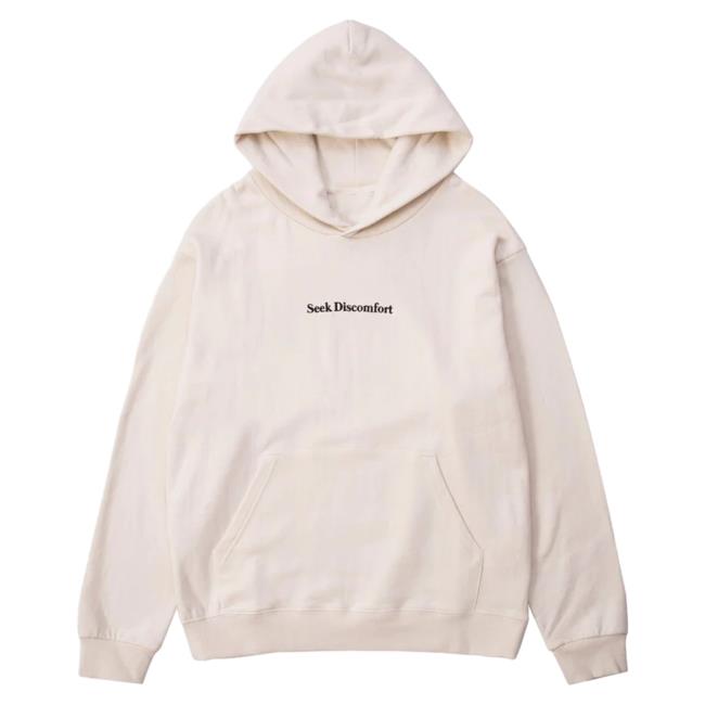 Official Seek Discomfort Merch Seeker Pullover Hoodie Off White