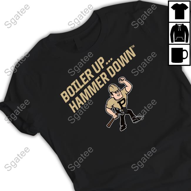 Purdue Pete Boiler Up... Hammer Down Hooded Sweatshirt