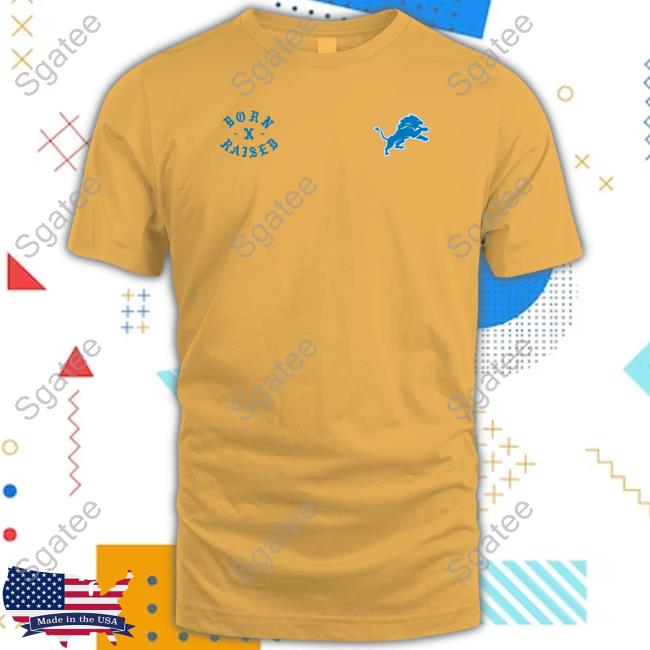 Official Fanatics Merch Born Raised Lions T-Shirt