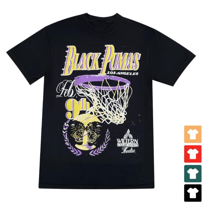 Official Hello Merch Black Pumas Los Angeles Live 2024 Tshirt HelloMerch