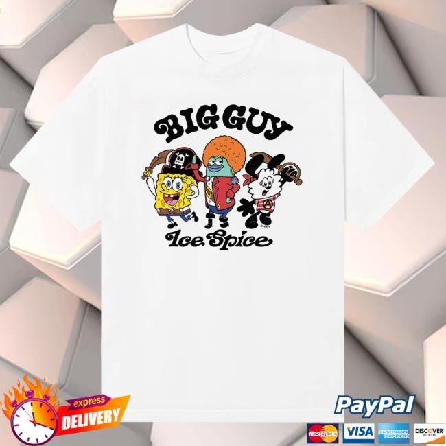 Official Ice Spice Merch Store Verdy x Ice Spice "Big Guy" Character T Shirt - White