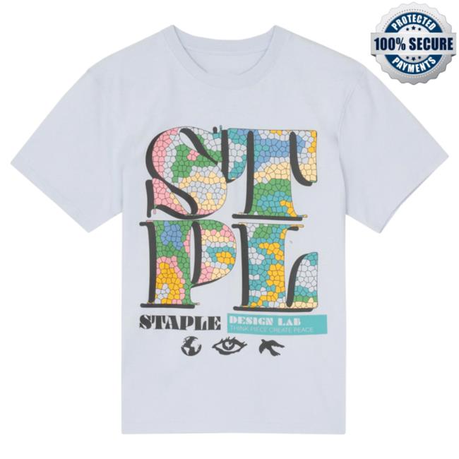 Staple Pigeon Clothing Mosaic Logo Shirt 2023 Light Blue Staplepigeon