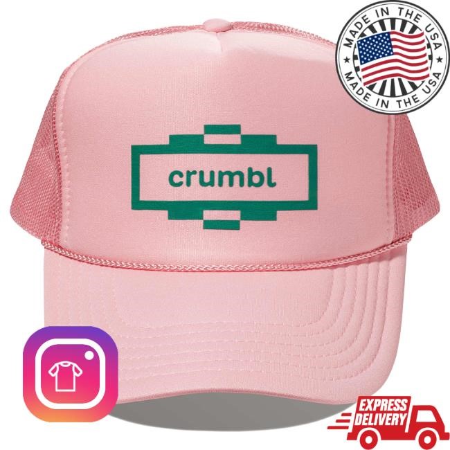 Official Merch Crumbl Green Summer Grid Trucker Cap