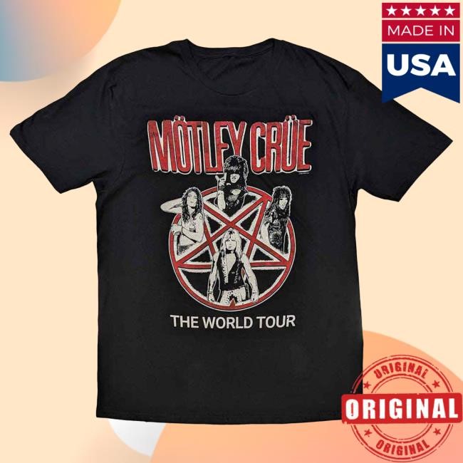 Official Motley Crue Vintage World Tour Shirt