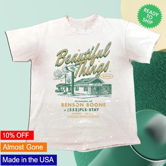 Official Benson Boone Merch Store Beautiful Things Motel Top Shirt Benson Boone Apparel Clothing Shop BensonBoone
