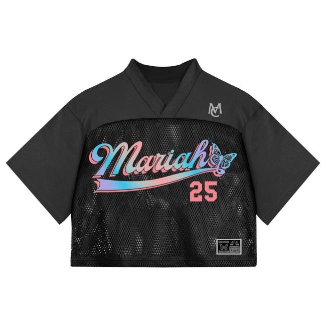 Mariah Carey Official Merch Crop Football Jersey Tees