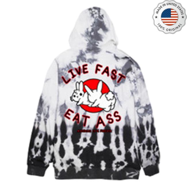 Official Linda Finegold Merch Store Live Fast Eat Ass L/S T Shirt Oil Drip Tie Dye Lindafinegold Clothing Shop Tie-Dye