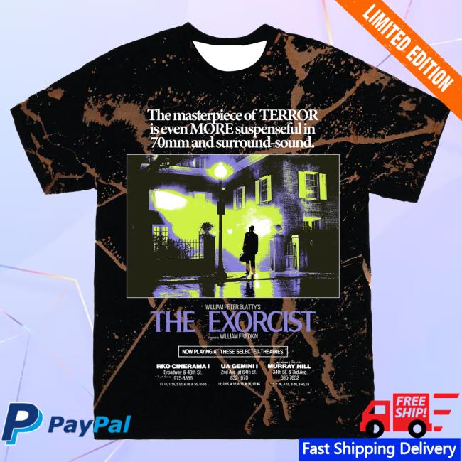 Official Studiohouse Designs Merch Store The Exorcist Movie Promo Tiedye Tshirt Holy Water (Bleach) Studiohouse Designs Apparel Clothing Shop StudiohouseDesigns