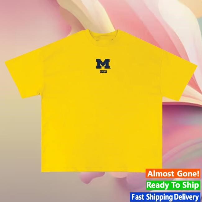 Official Sana Detroit Clothing Store Shop Michigan Embroidered Core Shirts - Maize SanaDetroit