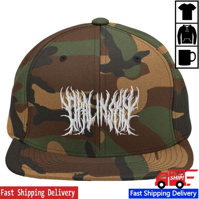 Official Opal In Sky "Deathcore" Embroidered Snapback Black/ Red Hat