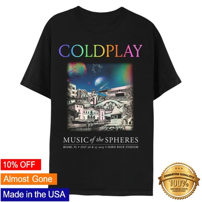 Official Miami Music Of The Spheres Limited Edition Tour New Shirt - Coldplay