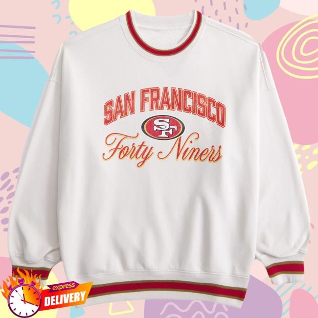 Official Abercrombie And Fitch San Francisco 49ers Vintage Sunday Sweater NFL by Abercrombie