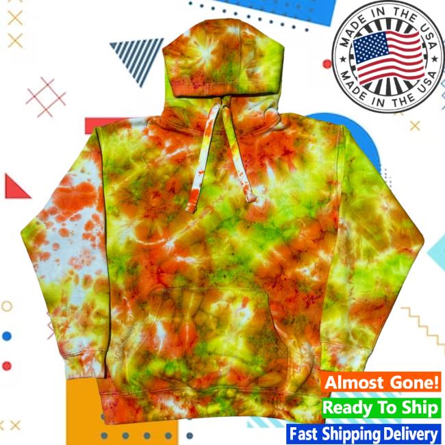 Official The Tie Dye Company Peachy Lime Tie Dye Pull Over Hoodie