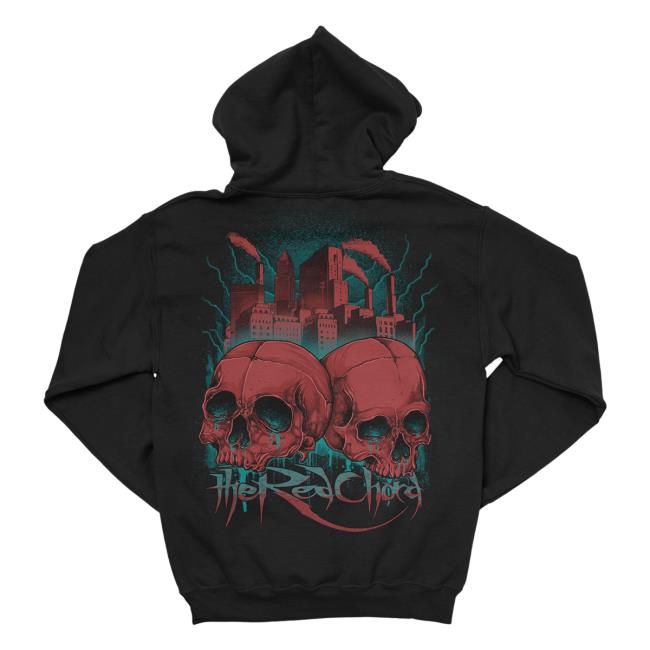 Official Indie Merch Store The Red Chord Skull Factory Hooded Sweatshirt