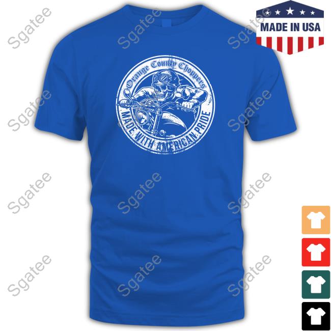 Official Orange County Choppers American Pride Bike Badge T Shirt