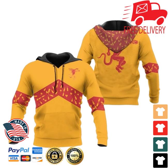 Official Fireball Whisky Yellow Wine Pattern Hoodie