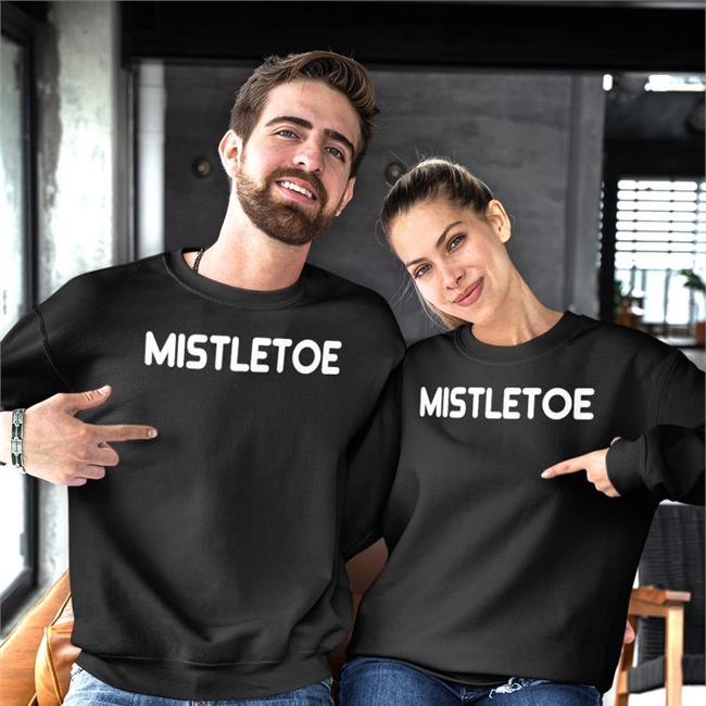 Mistletoe Christmas Holiday Tee Shirt Baseball Chickie Mistletoe Shirts