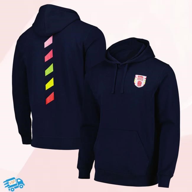 Official Spice Girls Merch Store Red Roses x Spice Girls Standard Fit Navy Pullover Hoodie