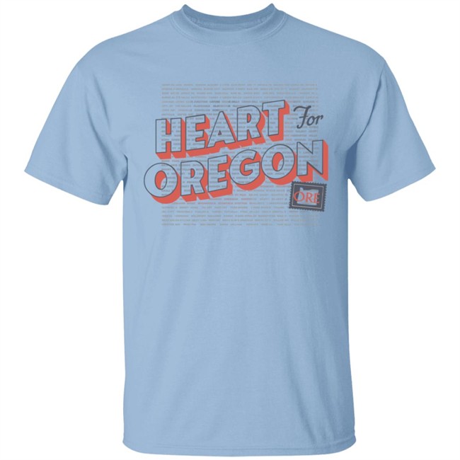 Heart For Oregon Charty Shirt Hoodie Heart For Oregon Charty Shirt Hoodie
