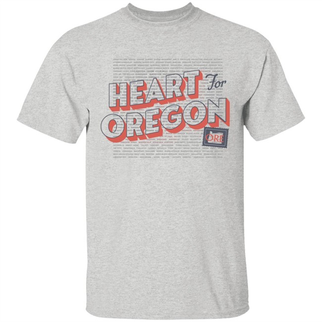 Heart For Oregon Charty Shirt Hoodie Heart For Oregon Charty Shirt Hoodie
