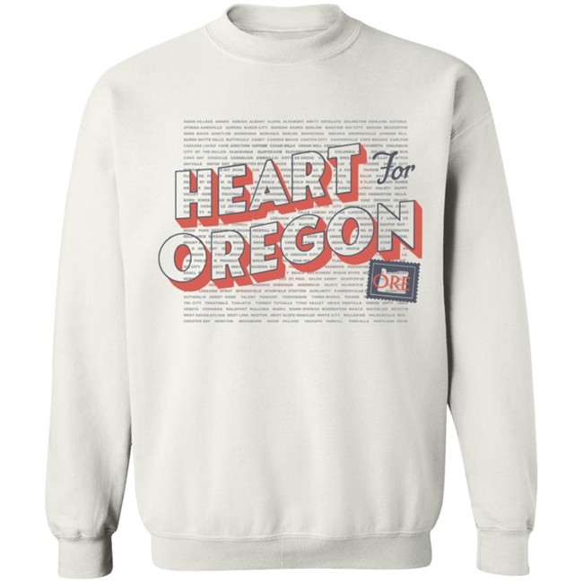 Heart For Oregon Charty Shirt Hoodie Heart For Oregon Charty Shirt Hoodie