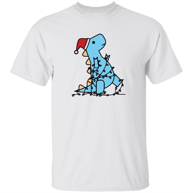 Shop Dinosaur Merch Christmas T Rex Shirt