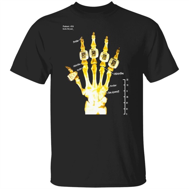 Kobe Bryant Broken Not Beaten Black X Ray Rings T Shirt Hoodie