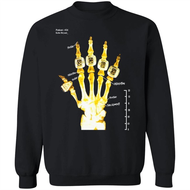 Kobe Bryant Broken Not Beaten Black X Ray Rings T Shirt Hoodie Kobe Bryant Broken Not Beaten Black X Ray Rings T Shirt Hoodie
