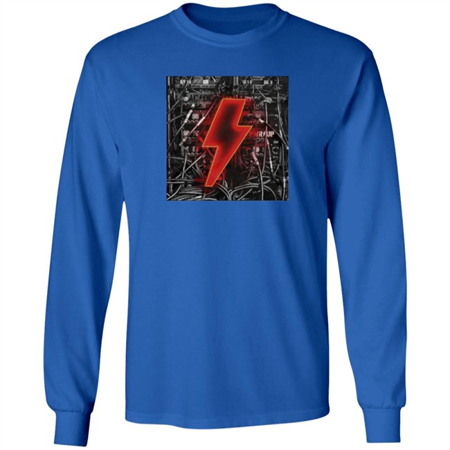 ACDC Merch Bolt N' Wires Black T Shirt Hoodie ACDC Merch Bolt N' Wires Black T Shirt Hoodie