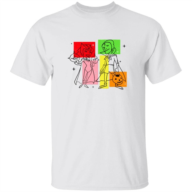 Marvel WandaVision Wanda And Vision 50s Tee Shirt Hoodie