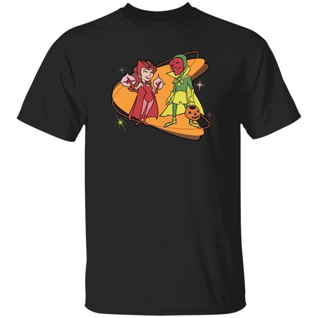 Marvel WandaVision Scarlet Witch & Vision Retro 50s T Shirt Hoodie