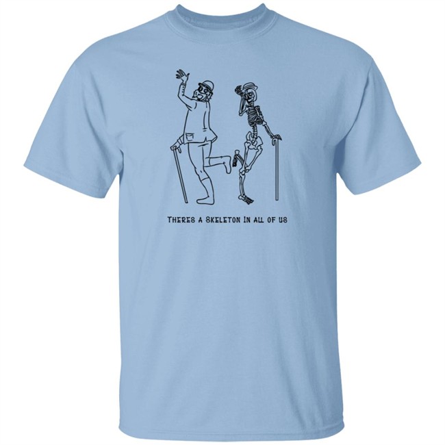 Merchboi Theres a Skeleton in All of Us Orange by CrossinBean Tee Shirt Merchboi Theres a Skeleton in All of Us Orange by CrossinBean Tee Shirt