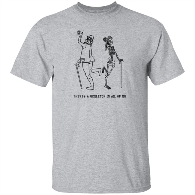 Merchboi Theres a Skeleton in All of Us Orange by CrossinBean Tee Shirt Merchboi Theres a Skeleton in All of Us Orange by CrossinBean Tee Shirt