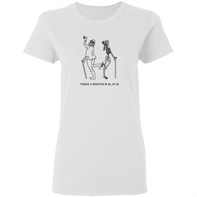 Merchboi Theres a Skeleton in All of Us Orange by CrossinBean Tee Shirt Merchboi Theres a Skeleton in All of Us Orange by CrossinBean Tee Shirt