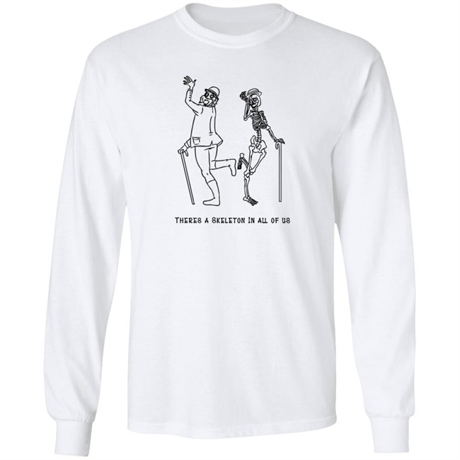 Merchboi Theres a Skeleton in All of Us Orange by CrossinBean Tee Shirt Merchboi Theres a Skeleton in All of Us Orange by CrossinBean Tee Shirt